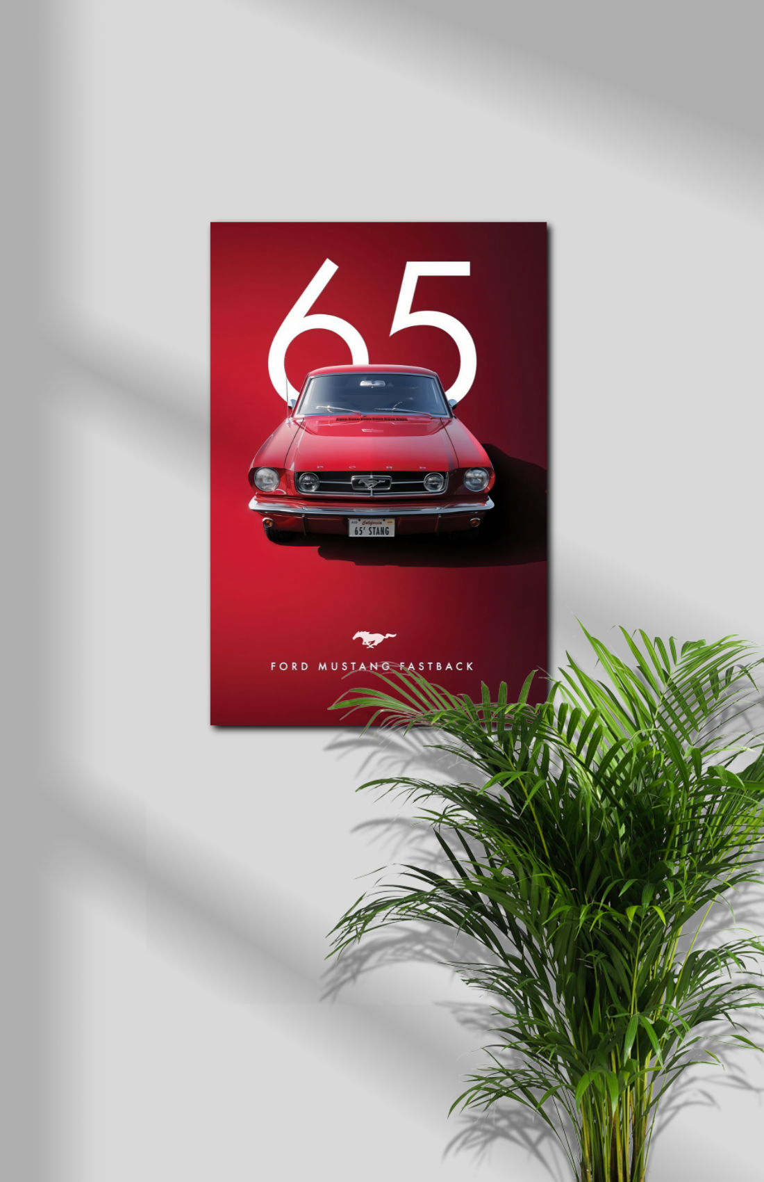65 Mustang Fastback Red