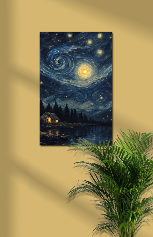 Starry Night Nature Scene