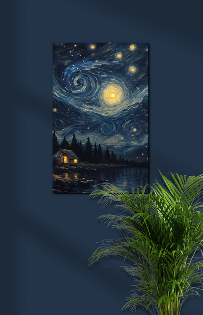 Starry Night Nature Scene